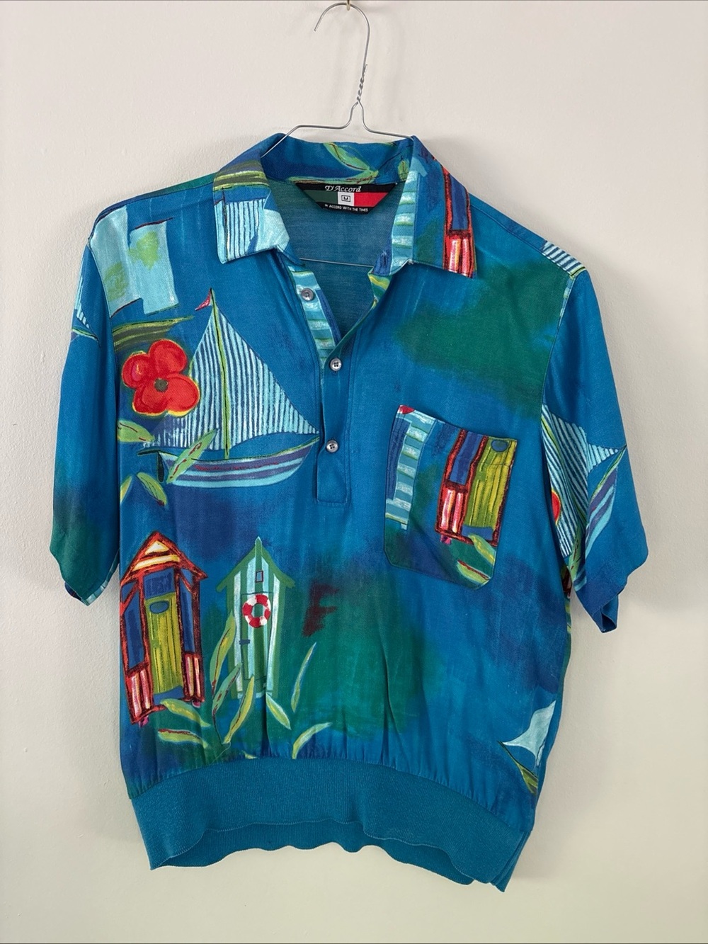 Vintage 80’s D’accord Banded Bottom Shirt